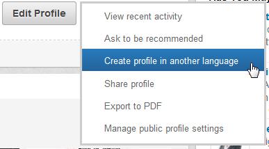 Linkedin Tips Profile In Another Language